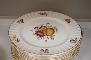 A Royal Worcester Delecta part dinner service. Condition - fair to good